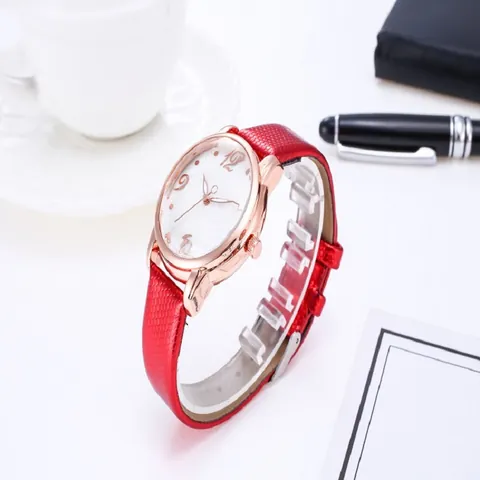 Women Fashion Quartz Watch With Floral Pattern Dial Rose Gold Alloy Case Snake Skin Texture Faux Leather Strap Casual