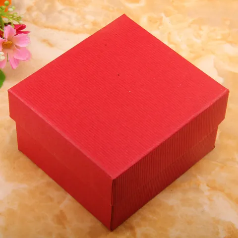 Square Paper Watch Gift Box With Interior Pillow Textured Marble Pattern Jewelry Display Storage Case For Watch Bracelet