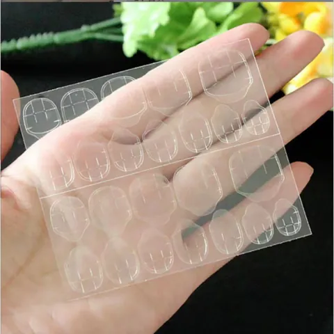 Kit di Accessori per Unghie Finte Professionale Con Linguette Adesive in Gel Tamponi Imbevuti di Alcol Lima per Unghie Bastoncino in Legno Colla per Donna