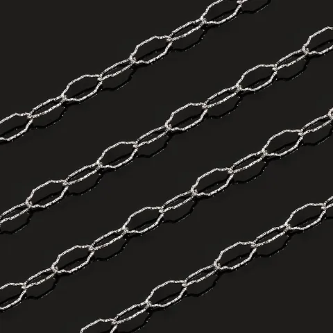 Edelstahl Rhombische Hammerschlag Textur Kette Für DIY Schmuckherstellung Halsketten Armbänder Schmuck Zubehör Bulk Mode Accessoire