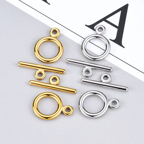 Stainless Steel Toggle Clasp OT Buckle Connectors For DIY Necklace Bracelet Jewelry Making Findings Gold Silver Plated