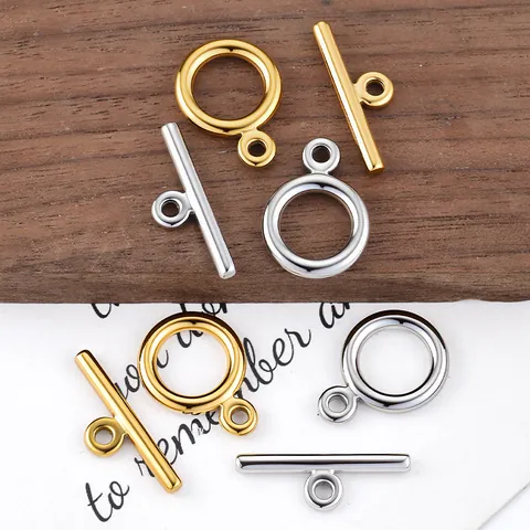 Stainless Steel Toggle Clasp OT Buckle Connectors For DIY Necklace Bracelet Jewelry Making Findings Gold Silver Plated