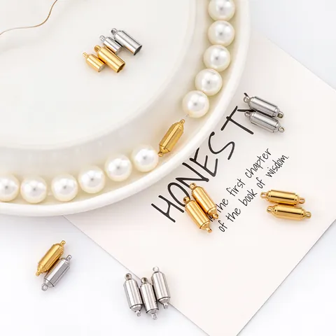 Chiusure Magnetiche in Acciaio Inossidabile Connettori per Gioielli Cilindrici per Creazione di Collane e Bracciali DIY Accessori
