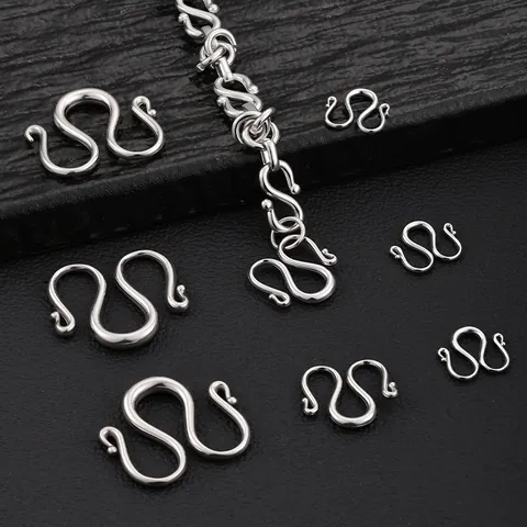 Connettori per Gioielli in Acciaio Inossidabile con Gancio a W per Bracciale Collana Fai-da-te Chiusure con Gancio a M Placcatura in Oro 18K per Creazione Gioielli