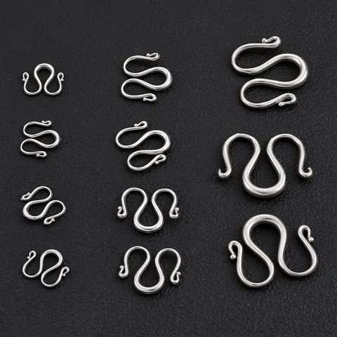 Connettori per Gioielli in Acciaio Inossidabile con Gancio a W per Bracciale Collana Fai-da-te Chiusure con Gancio a M Placcatura in Oro 18K per Creazione Gioielli