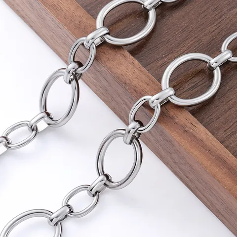 Edelstahl Große Ovale Gliederkette O-Kette Für DIY Halskette Armband Hip Hop Grobe Kette Schmuckherstellung Zubehör