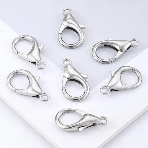 25mm Alloy Lobster Clasp Silver Color Jewelry Connector For DIY Bracelet Necklace Making Material Findings Accessories