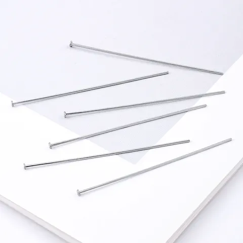 Stainless Steel Flat Head Pins T-Pins For DIY Jewelry Making Beads Findings Necklace Bracelet Accessories Craft Material