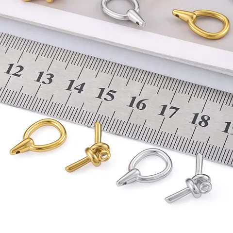 Edelstahl DIY Schmuckherstellung Knoten Design Knebelverschluss OT Schnalle Gold Silber Plattiert Verbinder Für Halskette Armband Zubehör