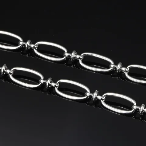 Chaîne Clip Ovale Acier Inoxydable Matériaux Fabrication Bijoux Collier Bracelet Maillon Poli Minimaliste Hip Hop Accessoire