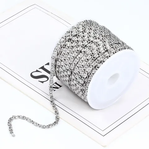 Stainless Steel DIY Jewelry Making Chain Roll For Necklace Bracelet Making Fine Metal Link Chain Durable Hypoallergenic Waterproof Jewelry Accessory Steel Color