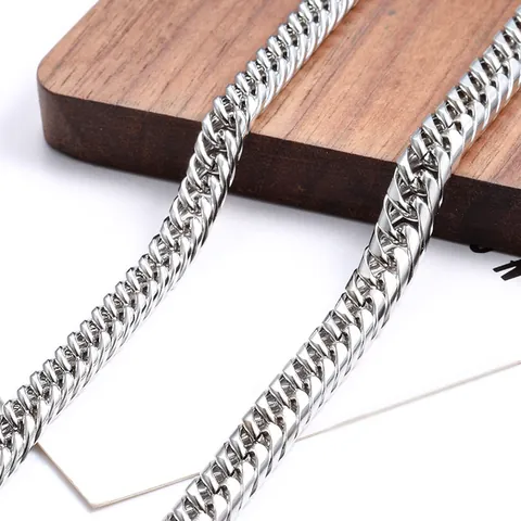 Roestvrij Stalen Franco Ketting Voor DIY Sieraden Maken Dubbel Geweven Rond Gepolijst Mode Accessoire Zilverkleurig