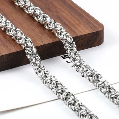 6mm Stainless Steel Byzantine Chain Dragon Bone Weave DIY Jewelry Making For Necklace Bracelet Bag Pants Chain Accessories