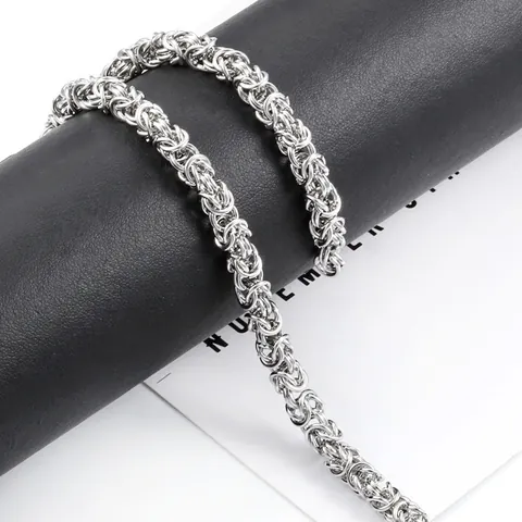 6mm Stainless Steel Byzantine Chain Dragon Bone Weave DIY Jewelry Making For Necklace Bracelet Bag Pants Chain Accessories