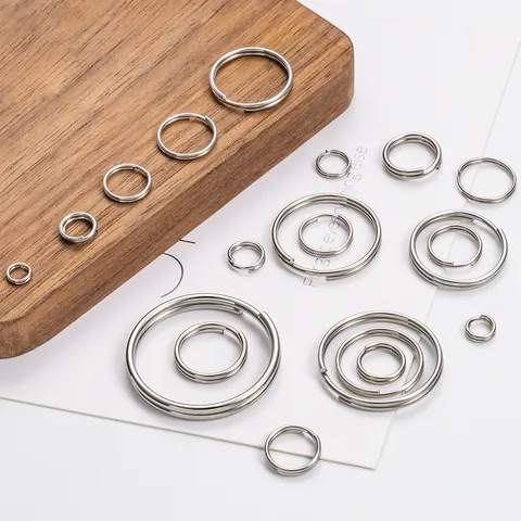 Anelli Spaccati Doppi In Acciaio Inossidabile Anelli Aperti Connettore Per Creazione Gioielli DIY Portachiavi Accessori
