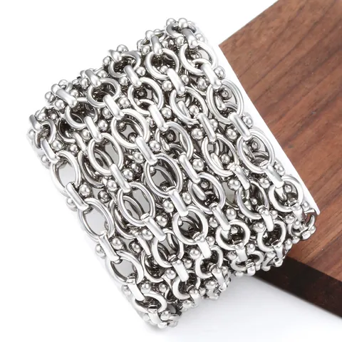 Stainless Steel Link Chain Handmade DIY Jewelry Making Accessories Silver Metal Chain For Necklace Bracelet Decoration