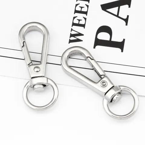 Large Swivel Lobster Clasp Alloy Metal Dog Clasp DIY Jewelry Finding For Bag Pants Chain Connector Silver
