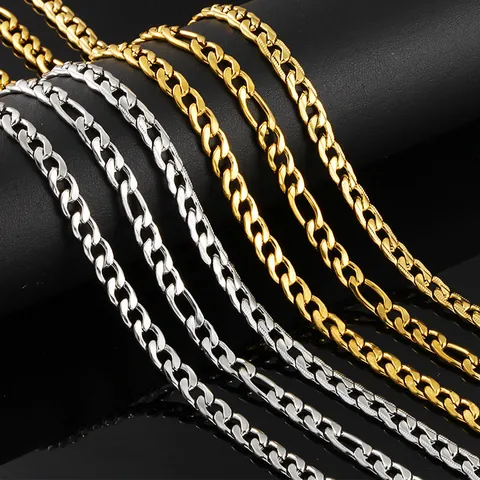Edelstahl NK Figaro Panzerkette Glied Für DIY Schmuckherstellung Halskette Armband Zubehör Für Herren Damen Hip Hop Stil