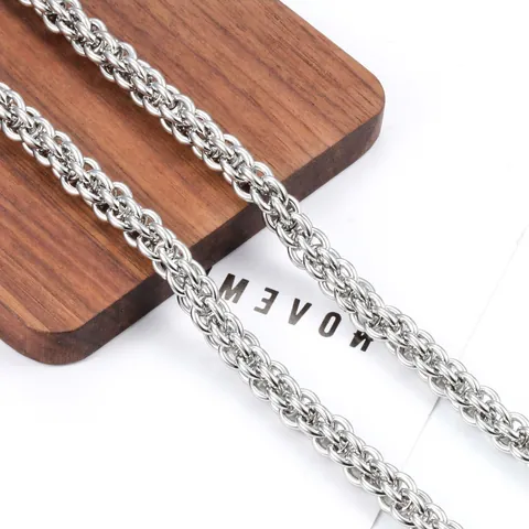 Edelstahl Große Grobe Laterne Weizen Geflochtene Kette Für DIY Halskette Armband Herstellung Herren Damen Trendy Cool Metall Schmuckkette