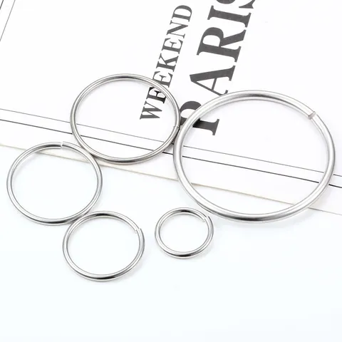 Anillos de Salto Abiertos de Acero Inoxidable Conectores de Círculo Redondo para Accesorios de Fabricación de Joyas DIY