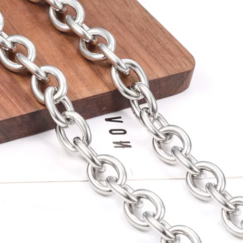 Edelstahl Oval Gliederkette O-Kette DIY Schmuckherstellung Zubehör Für Halskette Armband Hip Hop Mode Schwere Grobe Gliederkette