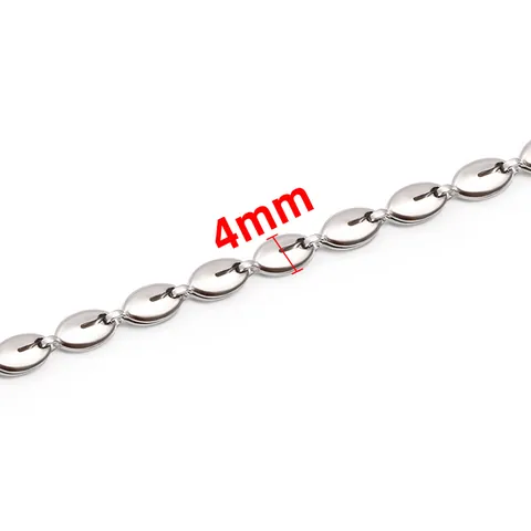 Stainless Steel Coffee Bean Chain DIY Necklace Bracelet Jewelry Making Accessories Pig Nose Link Chain For Women Men Jewelry Findings