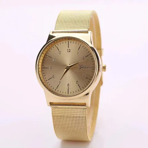 Fashion Mesh Band Quartz Watch And Bracelet Set For Women Alloy Minimalist Analog Wristwatch With Bangle Elegant Jewelry Accessory