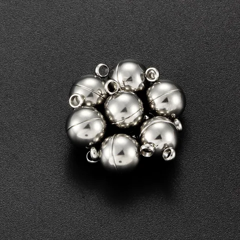 Chiusura Magnetica in Acciaio Inossidabile Connettore a Sfera Per Fai Da Te Collana Bracciale Gioielli Making Risultati Non Sbiadimento