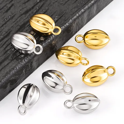 Pendenti in Acciaio Inossidabile a Forma di Carambola Chicco di Caffè Ciondoli in Metallo Placcato Oro 18K per Fai da Te Gioielli Collane Bracciali