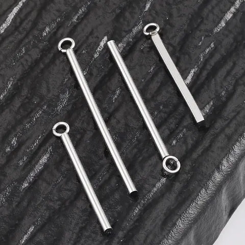 Stainless Steel Soldered Ring Connection Rod Bar For DIY Jewelry Making Earrings Necklace Pendant Finding Round Square Style