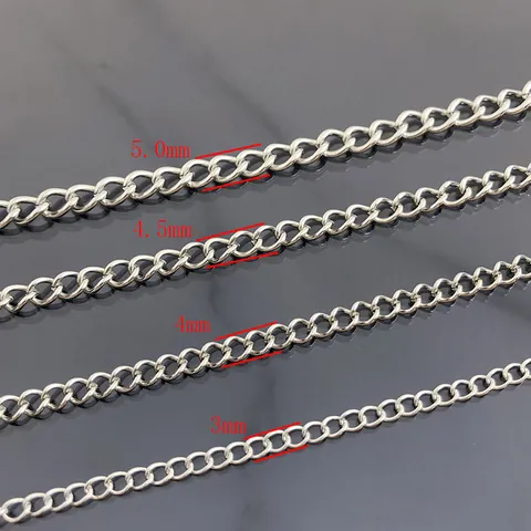 Catena a Torsione in Acciaio Inossidabile Catena di Estensione per Collana Bracciale Gioielli Fai-da-te Accessori All'ingrosso