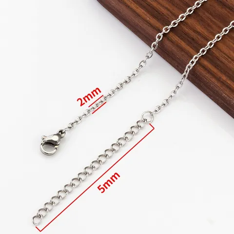 Edelstahl Gliederkette Halskette Vakuum Beschichtet Gold Roségold Schwarz Silber Basis Ankerkette Für DIY Schmuckherstellung Ersatzkette