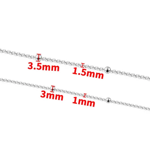 Stainless Steel Satellite Chain DIY Necklace Bracelet Jewelry Making Findings Gold Silver Plated Bead Cross Chain Accessory