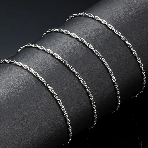 Minimalistische Edelstahl Vierkantdraht Doppelgeflecht Kette Für DIY Halskette Armband Herstellung Mode Schmuck Zubehör Kette