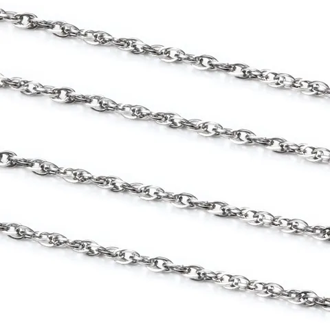 Minimalistische Edelstahl Vierkantdraht Doppelgeflecht Kette Für DIY Halskette Armband Herstellung Mode Schmuck Zubehör Kette