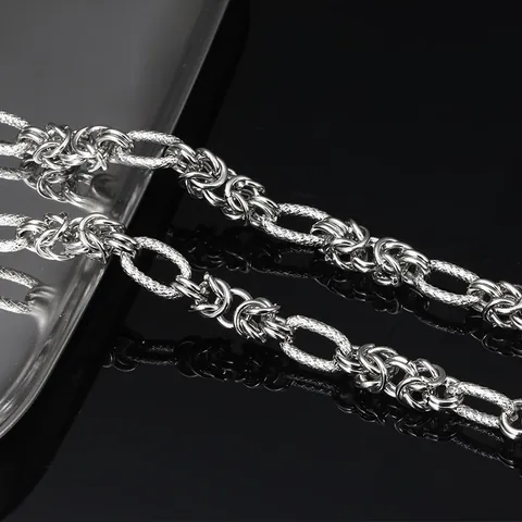 Stainless Steel Textured Oval Link Chain For DIY Jewelry Making Necklace Bracelet Belt Pant Chain Metal Jewelry Accessories