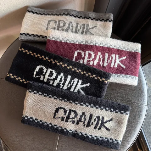 French Style Jacquard Letter Knitted Headband For Women Winter Warm Elastic Wide Brim Woolen Yarn Hair Band Outdoor Accessory