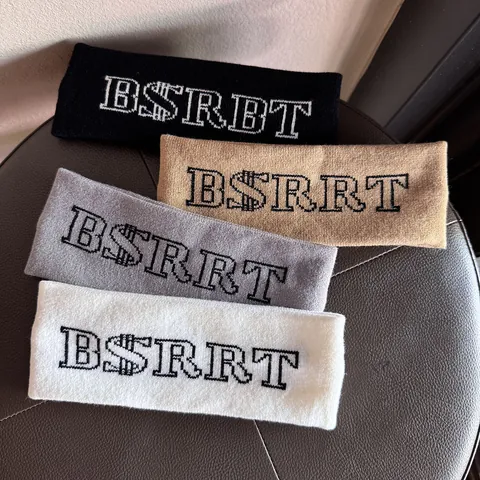 Women's Knitted Elastic Hair Band Korean Style Letter Wide Headband For Sports Washing Face Yoga Daily Hair Accessories