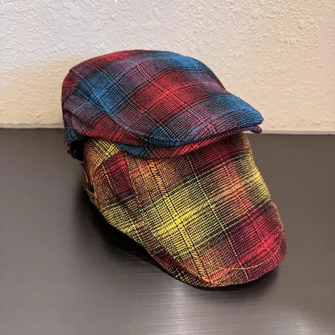 Vintage British Plaid Ivy Cap For Women Polyester Woolen Fabric Flat Cap Retro Checkered Newsboy Hat For Autumn Winter Outdoor