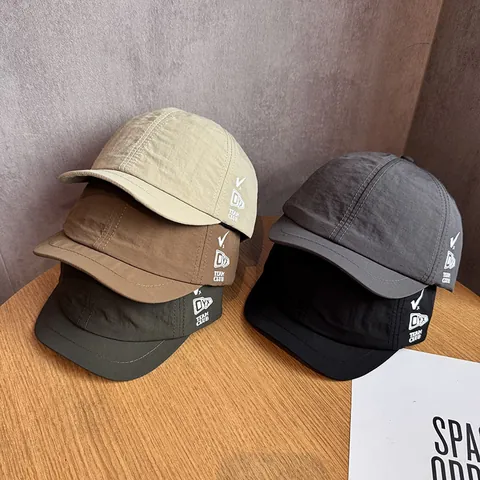 Berretto da Baseball Vintage ad Asciugatura Rapida Tesa Corta Outdoor Campeggio Escursionismo Protezione Solare Cappello Ricamo DYX