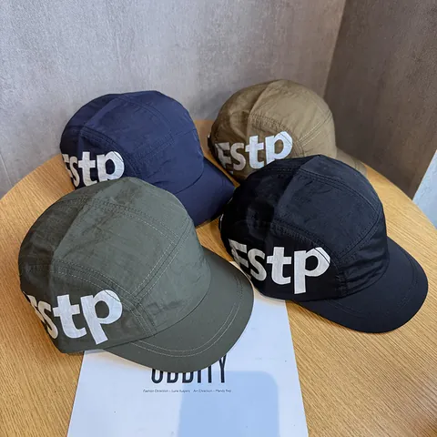 Men Women Outdoor Quick Dry 5 Panel Camp Cap American Streetwear Short Brim Sun Protection Baseball Hat Adjustable Sport Cap