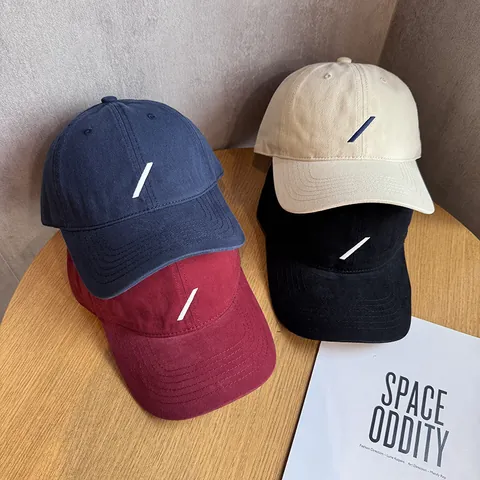 Unisex Minimalistisch Baumwolle Polyester Baseballkappe Breite Krempe Verstellbar Sonnenschutz Atmungsaktiv Outdoor Casual Mode Bestickt Hut