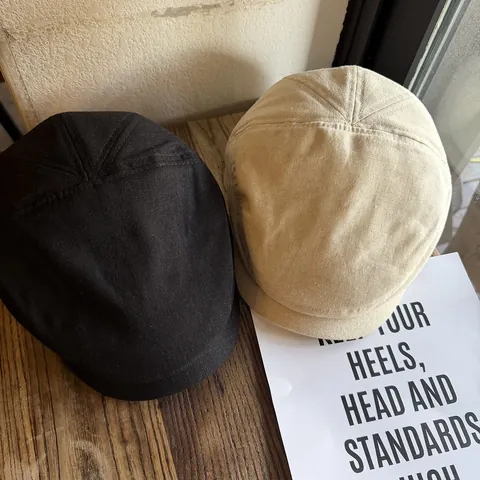 Vintage Cotton Linen Ivy Cap For Men Women Japanese Minimalist Solid Color Flat Cap Breathable Retro Sun Protection Hat