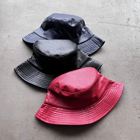 Retro PU Leder Anglerhut Für Damen Herren Unisex Wasserdicht Winddicht Breite Krempe Fischerhut Streetwear Hip Hop Punk Sonnenhut