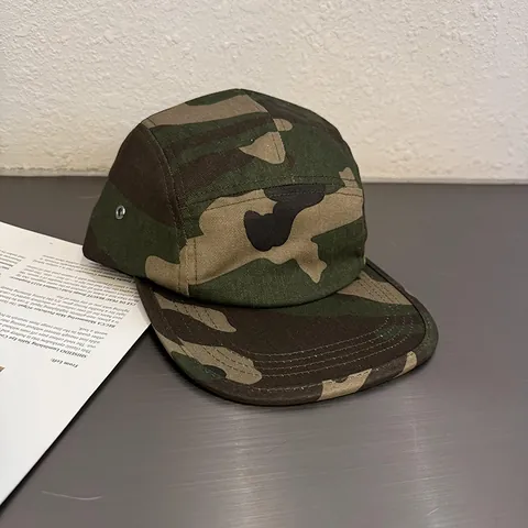 Outdoor Camouflage 5-Panel Camper Καπέλο Βαμβάκι Πολυεστέρας Επίπεδο Γείσο Καπέλο Μπέιζμπολ Για Άνδρες Γυναίκες Ρυθμιζόμενο Καπέλο Ψαρέματος