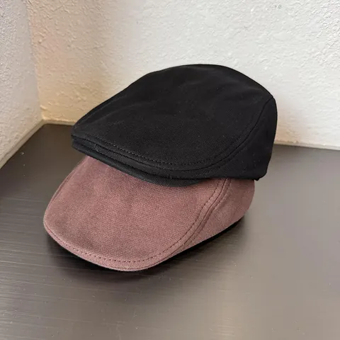 Vintage Britischer Stil Schiebermütze Für Damen Herren Verstellbare Baumwolle Polyester Flache Kappe Atmungsaktive Maler Beret