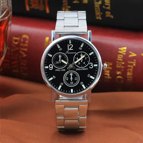 Herren Business Casual Quarzuhr Mit Edelstahlband Rundem Zifferblatt Leuchtzeigern Datumsanzeige 30M Wasserdicht Armbanduhr