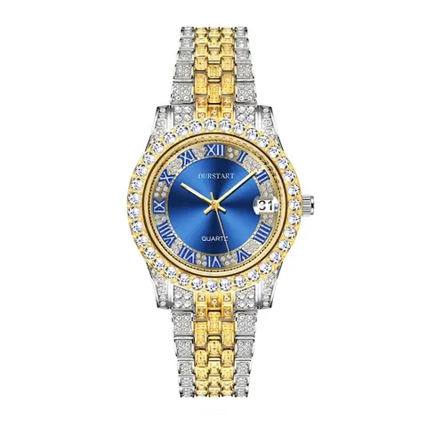 Reloj de Cuarzo para Mujer con Diamantes de Imitación Correa de Aleación de Acero Inoxidable Pantalla de Calendario Reloj Joyería