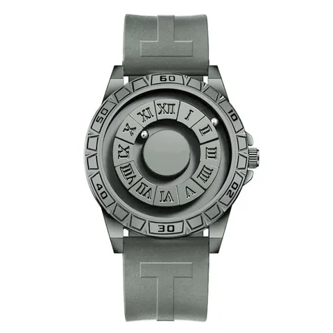 Reloj de Cuarzo Creativo con Bola de Levitación Magnética para Hombres Correa de Silueta Minimalista Moda Negocios