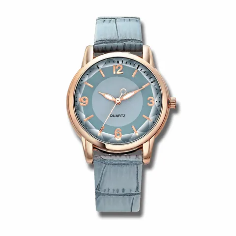 Dames Mode Quartz Horloge Roségouden Zinklegering Kast Krokodillenpatroon Kunstleer Band Casual Analoog Polshorloge Elegante Jurk Horloge